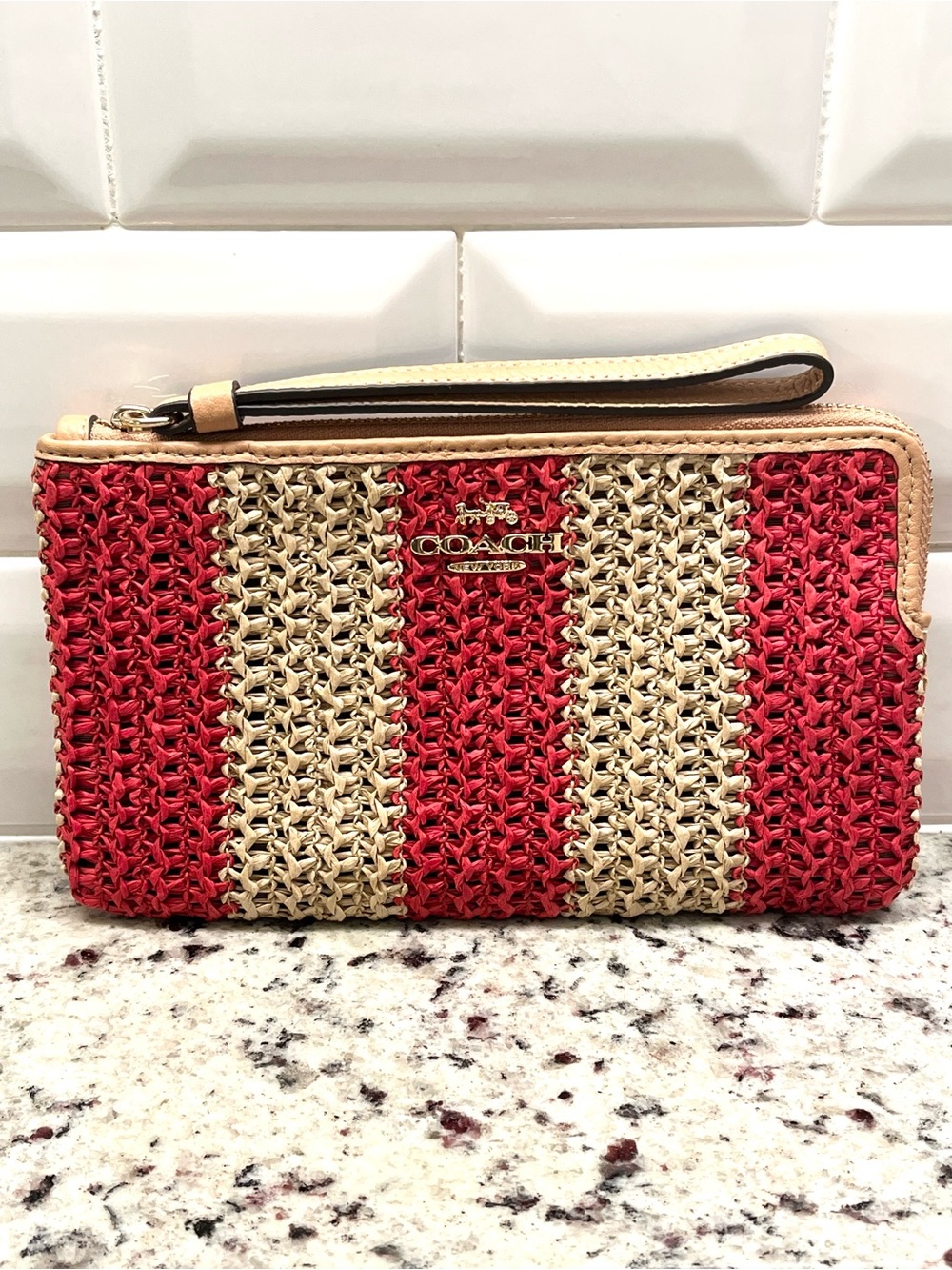 Coach Large Corner Zip Wristlet NWT